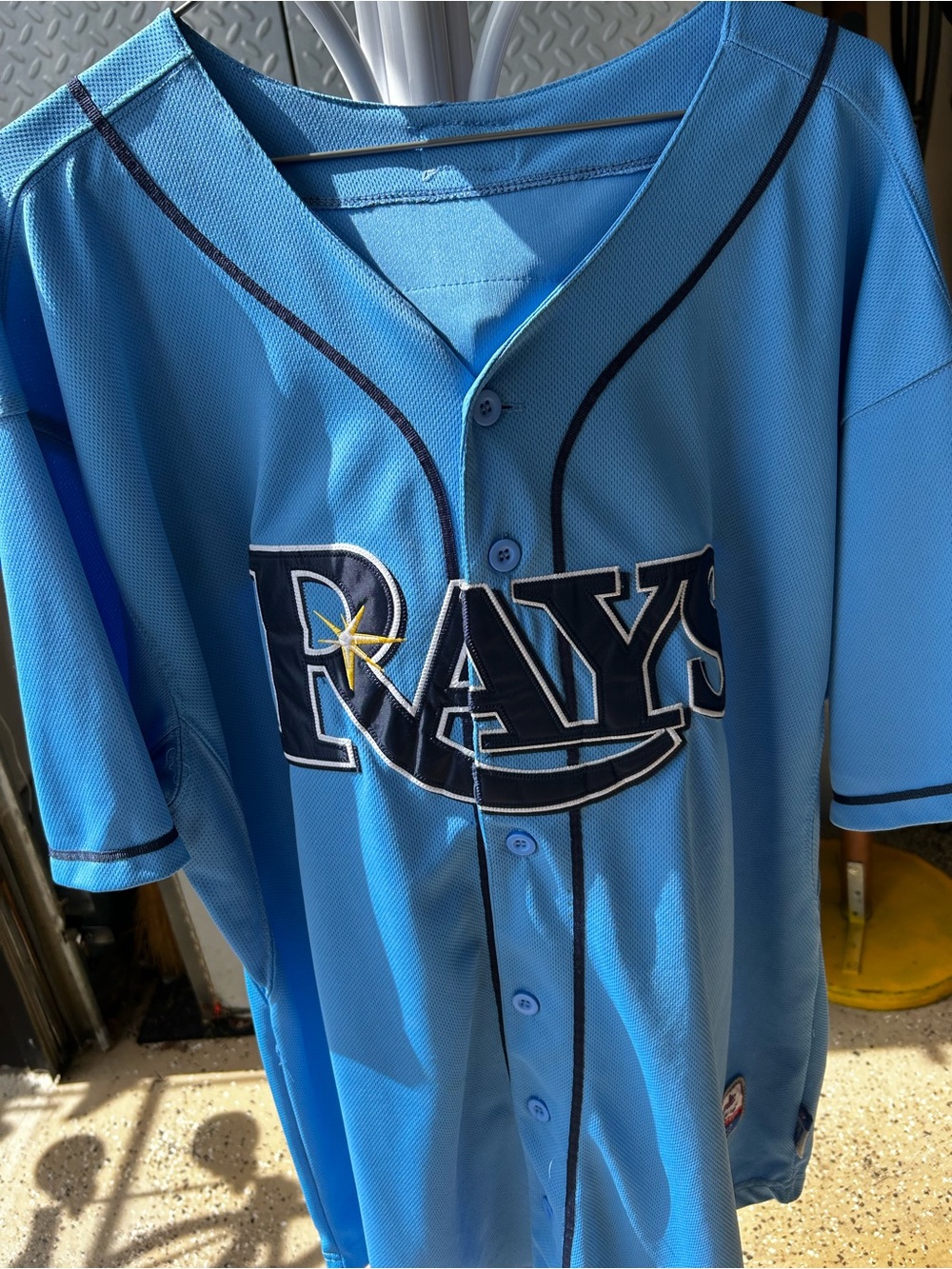 Majestic Light Blue Tampa Bay Rays Jersey